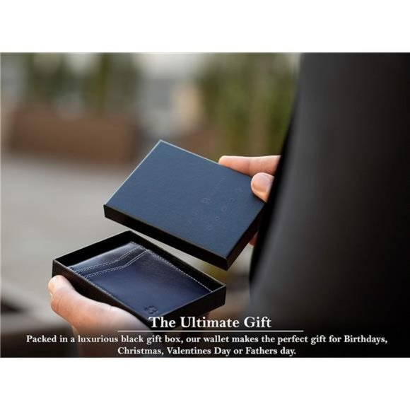 Wallets slim Front Pocket RFID Blocking Card Holder Minimalist Mini Bifold - Picture 2 of 6